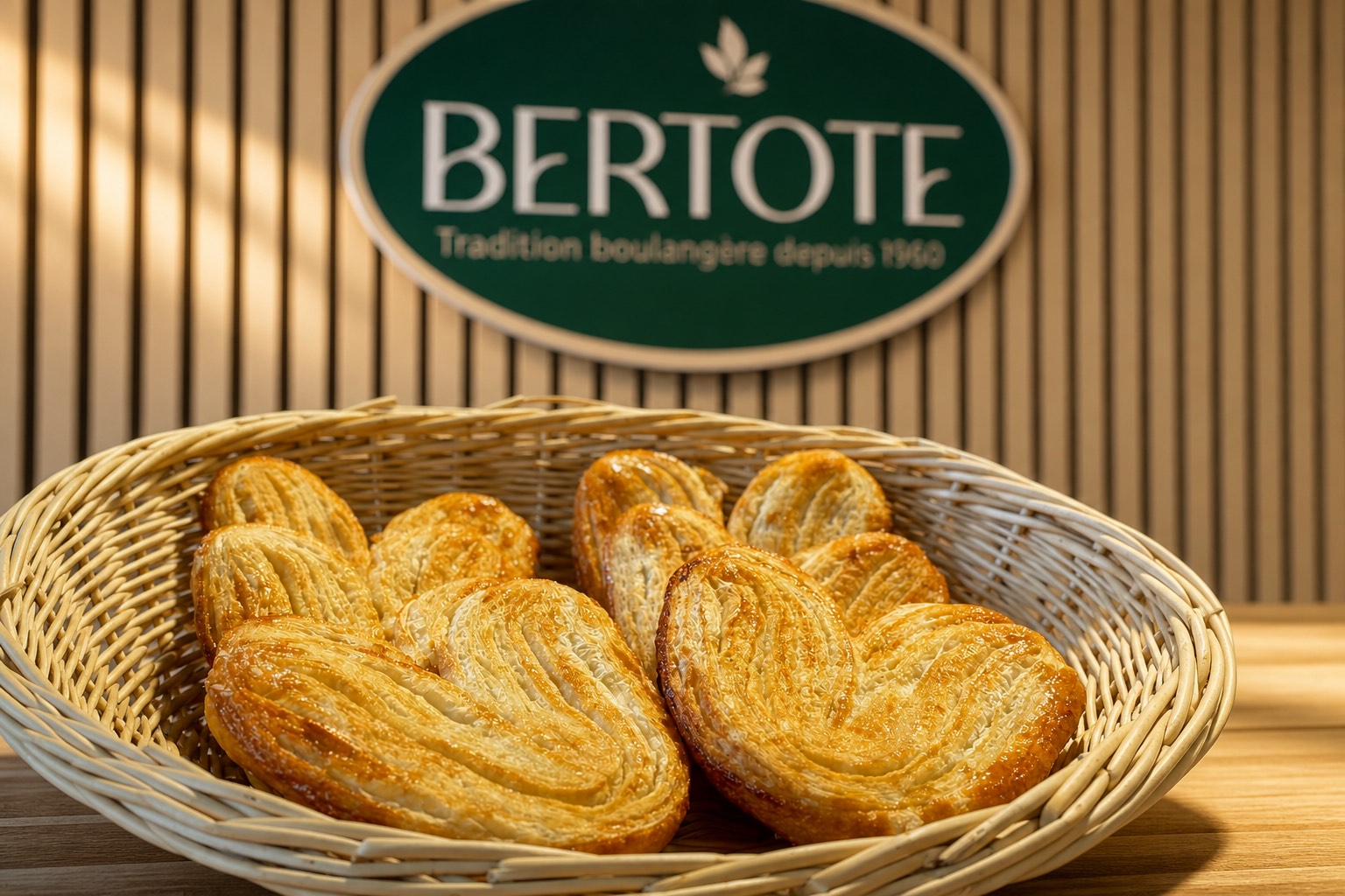 Palmiers devant le logo Bertote